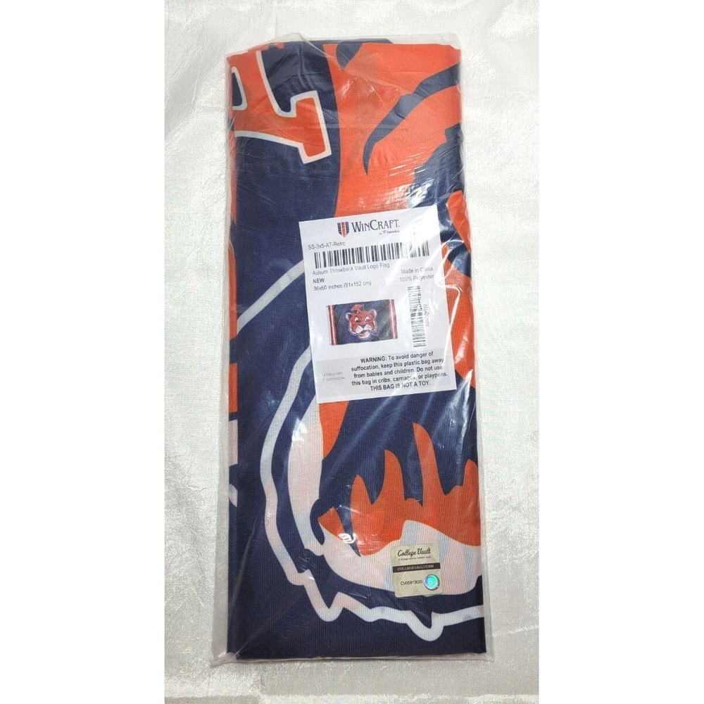 WinCraft Auburn Tigers Vintage Retro Throwback Indoor/Outdoor Banner Flag 3'x5'